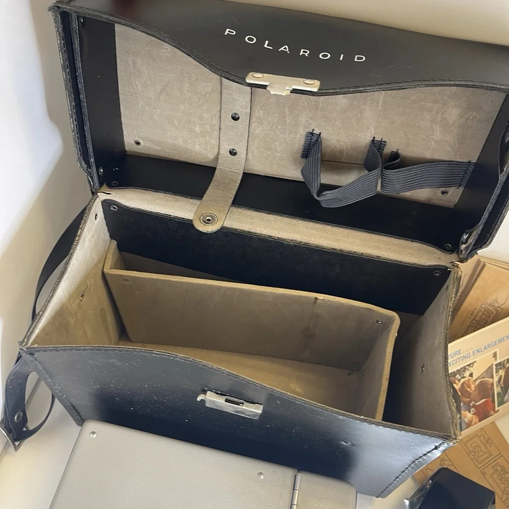 Vintage Polaroid Automatic 210 Land Camera with Case and Manual